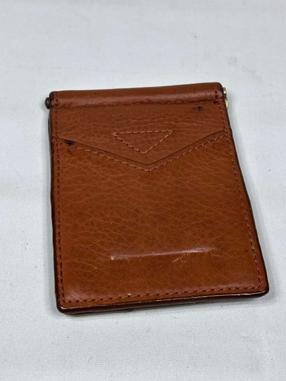 VTG U.S. Marine Corps USMC Hawaii Leather Money Clip Wallet Enameled EGA Emblem